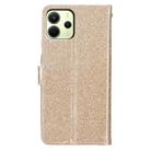 For Redmi Note 14 4G 163.25mm Glitter Powder Flip Leather Phone Case(Gold) - 3