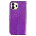 For Redmi Note 14 4G 163.25mm Glitter Powder Flip Leather Phone Case(Purple) - 3