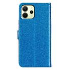 For Redmi Note 14 4G 163.25mm Glitter Powder Flip Leather Phone Case(Blue) - 3