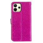 For Redmi Note 14 4G 164.84mm Glitter Powder Flip Leather Phone Case(Rose Red) - 3