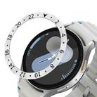 For Samsung Galaxy Watch 7 44mm Style C Smart Watch Dial Stainless Steel Bezel Ring Cover(Silver) - 1