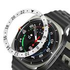 For Samsung Galaxy Watch Ultra 47mm Style C Smart Watch Dial Stainless Steel Bezel Ring Cover(Silver) - 1