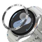 For Samsung Galaxy Watch 7 40mm Style A Smart Watch Dial Stainless Steel Bezel Ring Cover(Silver) - 1