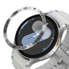 For Samsung Galaxy Watch 7 44mm Style A Smart Watch Dial Stainless Steel Bezel Ring Cover(Silver) - 1