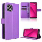 For T-Mobile Revvl 7 5G Diamond Texture Leather Phone Case(Purple) - 1