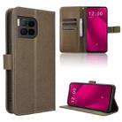 For T-Mobile Revvl 7 Pro 5G Diamond Texture Leather Phone Case(Brown) - 1