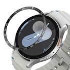 For Samsung Galaxy Watch 7 44mm Style E Smart Watch Dial Stainless Steel Bezel Ring Cover(Black) - 1