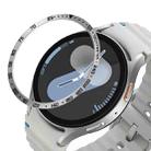 For Samsung Galaxy Watch 7 44mm Style E Smart Watch Dial Stainless Steel Bezel Ring Cover(Silver) - 1