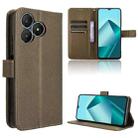 For Wiko T20 Diamond Texture Leather Phone Case(Brown) - 1