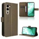 For Fujitsu Arrows We2 Plus Diamond Texture Leather Phone Case(Brown) - 1