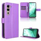 For Fujitsu Arrows We2 Plus Diamond Texture Leather Phone Case(Purple) - 1