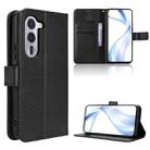 For Fujitsu Arrows Alpha F-51F Diamond Texture Leather Phone Case(Black) - 1