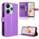 For Redmi 13 4G / Note 13R 5G Diamond Texture Leather Phone Case(Purple) - 1