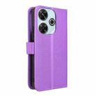 For Redmi 13 4G / Note 13R 5G Diamond Texture Leather Phone Case(Purple) - 3