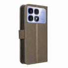For Redmi K70 Ultra Diamond Texture Leather Phone Case(Brown) - 3