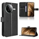 For Redmi K80 / K80 Pro Diamond Texture Leather Phone Case(Black) - 1