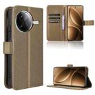 For Redmi K80 / K80 Pro Diamond Texture Leather Phone Case(Brown) - 1