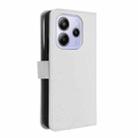 For Redmi Note 14 4G 164.84mm EU Version Diamond Texture Leather Phone Case(White) - 3