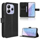 For Redmi Note 14 4G 164.84mm EU Version Diamond Texture Leather Phone Case(Black) - 1