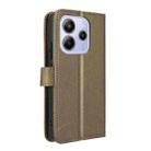 For Redmi Note 14 4G 164.84mm EU Version Diamond Texture Leather Phone Case(Brown) - 3