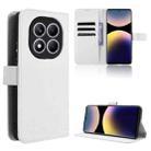 For Redmi Note 14 Pro 4G Diamond Texture Leather Phone Case(White) - 1