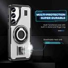 For Samsung Galaxy S24 FE 5G Ring Holder Carbon Fiber PC Hybrid TPU Phone Case(White) - 3