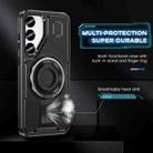 For Samsung Galaxy S24 FE 5G Ring Holder Carbon Fiber PC Hybrid TPU Phone Case(Black) - 3