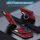 For Samsung Galaxy S24 FE 5G Ring Holder Carbon Fiber PC Hybrid TPU Phone Case(Red) - 2