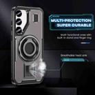 For Samsung Galaxy S24 FE 5G Ring Holder Carbon Fiber PC Hybrid TPU Phone Case(Grey) - 3