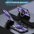 For Samsung Galaxy S24 FE 5G Ring Holder Carbon Fiber PC Hybrid TPU Phone Case(Purple) - 2