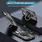 For Samsung Galaxy S23 FE 5G Ring Holder Carbon Fiber PC Hybrid TPU Phone Case(Grey) - 2
