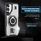 For Samsung Galaxy S23 5G Ring Holder Carbon Fiber PC Hybrid TPU Phone Case(White) - 3