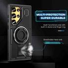 For Samsung Galaxy S23 Ultra 5G Ring Holder Carbon Fiber PC Hybrid TPU Phone Case(Black) - 3