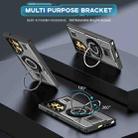 For Samsung Galaxy S23 Ultra 5G Ring Holder Carbon Fiber PC Hybrid TPU Phone Case(Grey) - 2