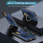 For Samsung Galaxy S23 Ultra 5G Ring Holder Carbon Fiber PC Hybrid TPU Phone Case(Blue) - 2