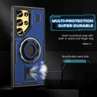 For Samsung Galaxy S23 Ultra 5G Ring Holder Carbon Fiber PC Hybrid TPU Phone Case(Blue) - 3