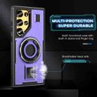 For Samsung Galaxy S23 Ultra 5G Ring Holder Carbon Fiber PC Hybrid TPU Phone Case(Purple) - 3
