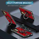 For Samsung Galaxy S24 Ultra 5G Ring Holder Carbon Fiber PC Hybrid TPU Phone Case(Red) - 2