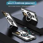 For Samsung Galaxy S22 Ultra 5G Ring Holder Carbon Fiber PC Hybrid TPU Phone Case(White) - 2