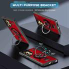 For Samsung Galaxy S25 Ultra 5G Ring Holder Carbon Fiber PC Hybrid TPU Phone Case(Red) - 2