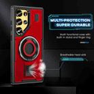 For Samsung Galaxy S25 Ultra 5G Ring Holder Carbon Fiber PC Hybrid TPU Phone Case(Red) - 3