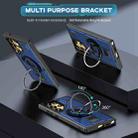 For Samsung Galaxy S25 Ultra 5G Ring Holder Carbon Fiber PC Hybrid TPU Phone Case(Blue) - 2