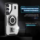 For Samsung Galaxy S25 5G Ring Holder Carbon Fiber PC Hybrid TPU Phone Case(White) - 3
