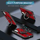 For Samsung Galaxy S25 5G Ring Holder Carbon Fiber PC Hybrid TPU Phone Case(Red) - 2