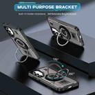 For Samsung Galaxy S25 5G Ring Holder Carbon Fiber PC Hybrid TPU Phone Case(Grey) - 2