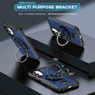 For Samsung Galaxy S25 5G Ring Holder Carbon Fiber PC Hybrid TPU Phone Case(Blue) - 2