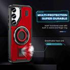 For Samsung Galaxy S25+ 5G Ring Holder Carbon Fiber PC Hybrid TPU Phone Case(Red) - 3