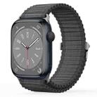 For Apple Watch Series 8 45mm DUX DUCIS YC Series Ocean Nylon Watch Band(Dark Grey) - 1