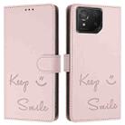 For Asus ROG Phone 8 / 8 Pro Smile Embossing RFID Leather Phone Case(Pink) - 3