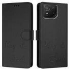 For Asus ROG Phone 8 / 8 Pro Smile Embossing RFID Leather Phone Case(Black) - 3